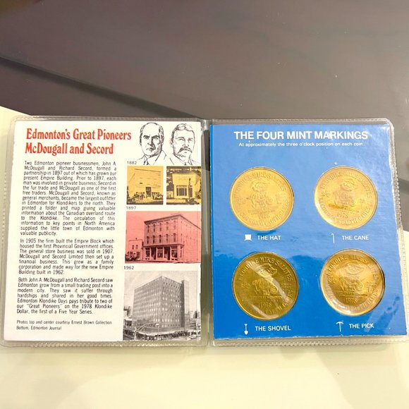 1978 Klondike Days Edmonton, Alberta, Canada Set Of 4 Coins! - Picture 2 of 12
